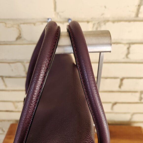 Like New Kate Spade Burgundy Leather Nicola Chester Handbag Satchel Purse - Picture 4 of 14